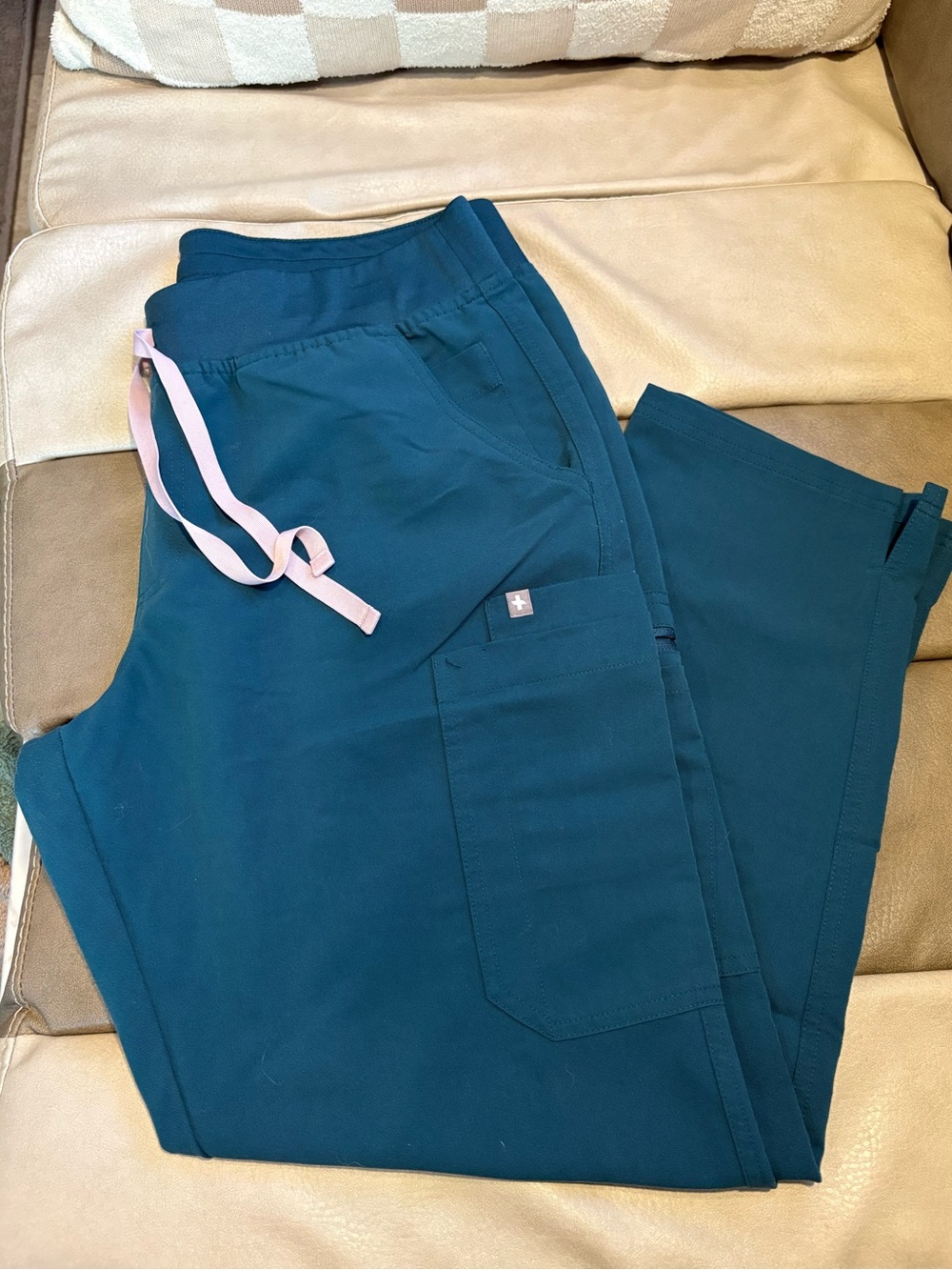 FIGS Yola Scrub Pants, Caribbean Blue, LP